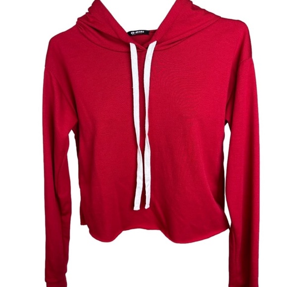 Red lightweight small women’s hoodie - Picture 2 of 4